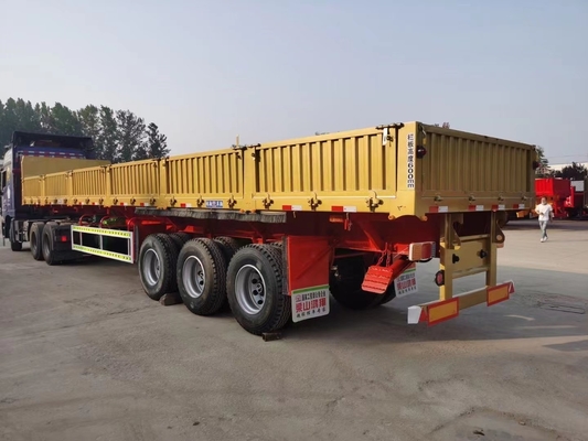Fabricado en 3 ejes, semi-remolque de pared lateral auto-dumping con servicio posventa de 1 año