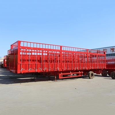 1820 mm tipo de furgoneta de rodadura de 3 ejes 40-100 toneladas Pared lateral de descarga Semi-remolque con materiales