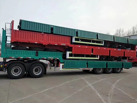 Fabricado en 3 ejes, semi-remolque de pared lateral auto-dumping con servicio posventa de 1 año
