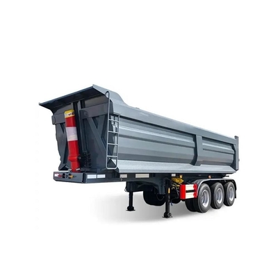 U-Turn hacia atrás 13t 4 Ejes de trabajo pesado lateral de aluminio trasero 30 50 60tones camión hidráulico Dnd Dump trailer