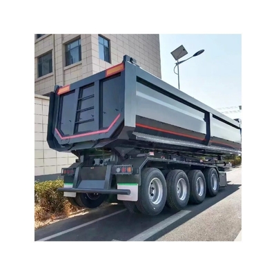 Camión de tipo furgón de 4 ejes camiones de descarga en forma de U remolques / semirremolques con remolque de 45 cbm 80 toneladas de agregado