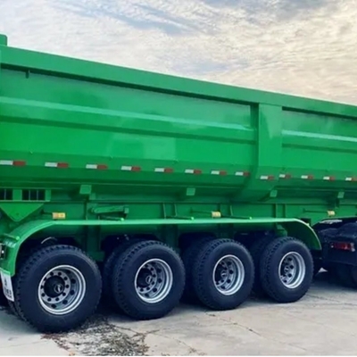Camión de tipo furgón de 4 ejes camiones de descarga en forma de U remolques / semirremolques con remolque de 45 cbm 80 toneladas de agregado