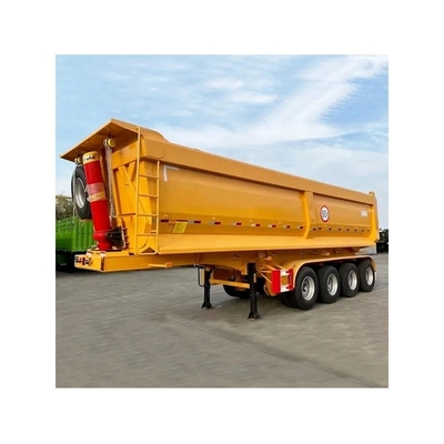 25cbm 32cbm U en forma de extremo trasero de tirador de descarga de descarga semi camión remolque para tareas pesadas