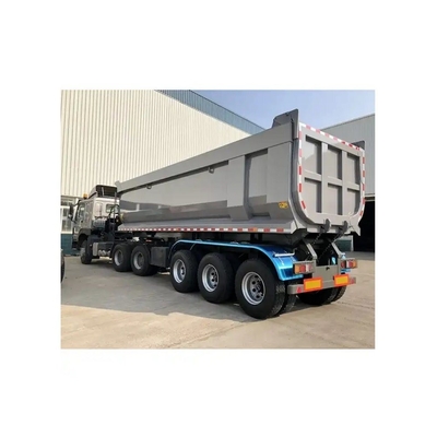 25cbm 32cbm U en forma de extremo trasero de tirador de descarga de descarga semi camión remolque para tareas pesadas