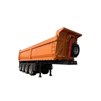 30 40 50 60 80 100t 10m Rectángulo de trabajo pesado hidráulico 35 45cbm trasero de descarga Semi camión remolque para el transporte de carga