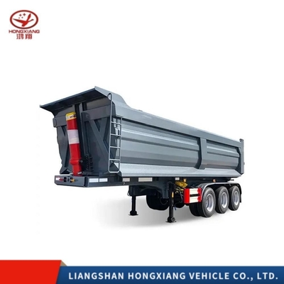 80 toneladas 4 ejes camiones de descarga en forma de U remolques / semirremolques con remolque para el transporte de carga bueno