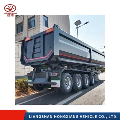 80 toneladas 4 ejes camiones de descarga en forma de U remolques / semirremolques con remolque para el transporte de carga bueno