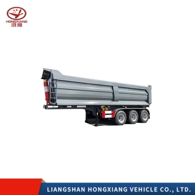Acero 4 ejes de trabajo pesado lateral de aluminio trasero 30 50 60tones Semi camión hidráulico Dump trailer