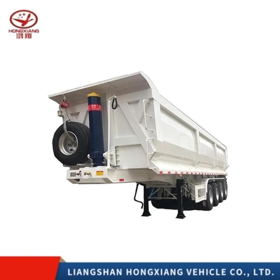 Remolque de tipo furgoneta con remolque de semi-remolque de 35 cbm y 60 toneladas remolque trasero para camiones de descarga para el transporte de volumen