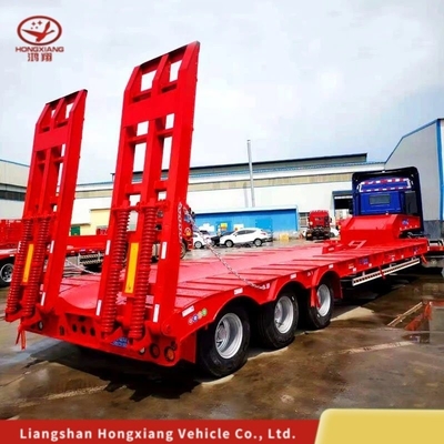 Personalización de 80 toneladas 3 ejes Extensible 17m semirremolque de lecho bajo con neumáticos 12r22.5