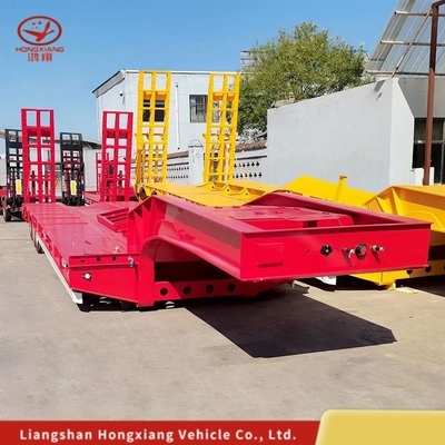 Personalización de 80 toneladas 3 ejes Extensible 17m semirremolque de lecho bajo con neumáticos 12r22.5