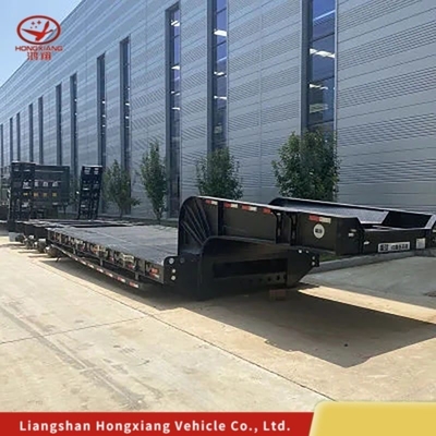 Semi remolque de lecho bajo remolque de camión para transporte de excavadoras capacidad de carga pesada
