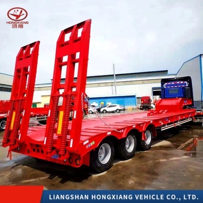 3 Ejes 20FT 40FT 60 toneladas camión de semirremolque de lecho bajo no auto-dumping y banda de rodadura de 2240 mm
