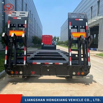 Excavadora de baja carga para transporte de escalones, remolque de cubierta 3/4 ejes, neumáticos de acero 12r22.5