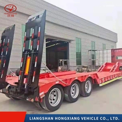 Excavadora de baja carga para transporte de escalones, remolque de cubierta 3/4 ejes, neumáticos de acero 12r22.5