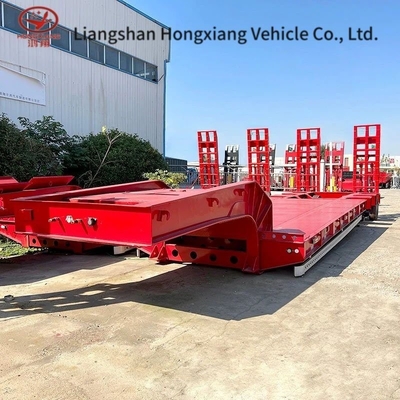 Excavadora hidráulica de carga baja extensible de transporte de excavadora de trabajo pesado de escalones de 4 ejes