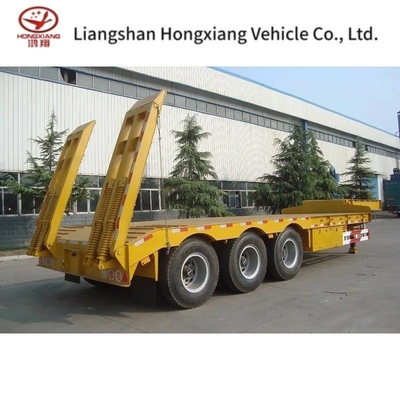 Camión de remolque 3axis 4axis auto-dumping personalización 50ton 100ton camión de remolque de lecho bajo