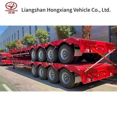 Camión de remolque 3axis 4axis auto-dumping personalización 50ton 100ton camión de remolque de lecho bajo