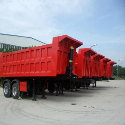500 mm de altura Q345b Remolque de inclinación de la viga principal para tres ejes Tractor Dumper Transporting