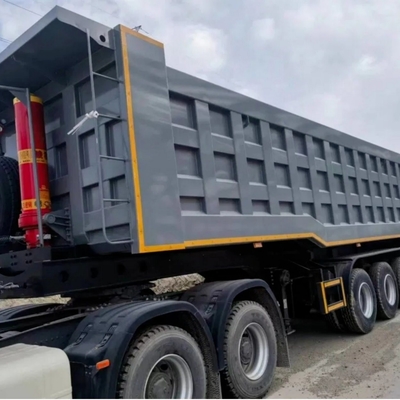 Transporte Máquinas de trabajo pesado 2023 Semirremolque de 3 ejes con remolque de 60 toneladas camión de descarga