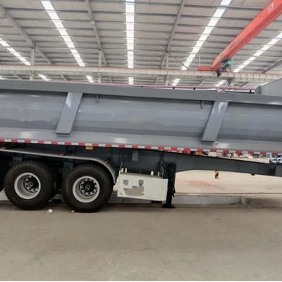 Camión de 80-50 toneladas en forma de U con cajón trasero de descarga, semirremolque para el transporte de cargas pesadas