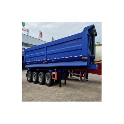 Semi remolque de descarga 45T/60T/80T personalizado con ejes de seguridad 3/4 y suspensión neumática