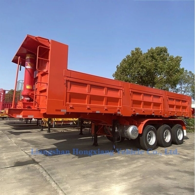 Dump Tipper Semirremolque de trabajo pesado Tri-Axles Dumpster con personalización