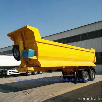 16 Número de neumático Remolques con remolque trasero de carga pesada para el transporte de piedra de arena de 40 toneladas