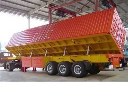 Transporte de cemento en polvo a granel con semiremolque de carga pesada de tres ejes