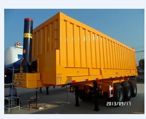 Transporte de cemento en polvo a granel con semiremolque de carga pesada de tres ejes