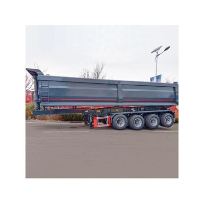 Transporte de cemento a granel en polvo con semirremolque de baja altura con pared lateral de 1,50 m 35 m3