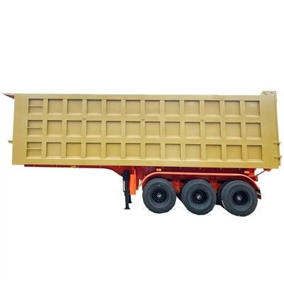 12 Número de neumático Semirremolque de descarga de 40 t 50 t Camión de 3 ejes en forma de U para tractor hidráulico de minería