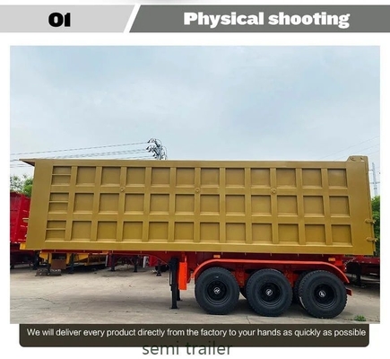 60 toneladas 40cbm Dump Tipper Semi remolque Meter Tipper Semi camión remolque con lonas eléctricas