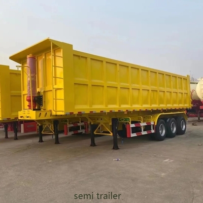 Semi-remolque de descarga automática de 35 metros cúbicos para el transporte de arena de carbón en Pakistán
