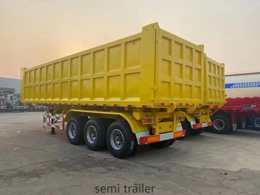 Semi-remolque de descarga automática de 35 metros cúbicos para el transporte de arena de carbón en Pakistán
