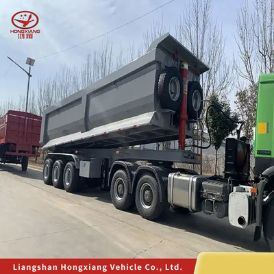 30 toneladas de camión de descarga semi-remolque equipado con eje de remolque trasero de remolque de carga pesada