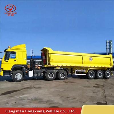 Dumping de grano hidráulico Dumper trasero de extremo de despeje Semi camiones Remolque para camiones asequible
