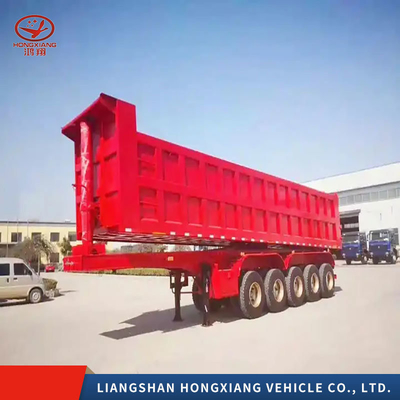 Camión de remolque de descarga de tramo de 2240 mm en forma de U para el transporte de carbón Suspensión de brazo cruzado
