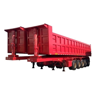 Tractor de carga de 80 toneladas tipo U, remolque trasero, remolque trasero, remolque de remolque, remolque de camión con eje de 13 t
