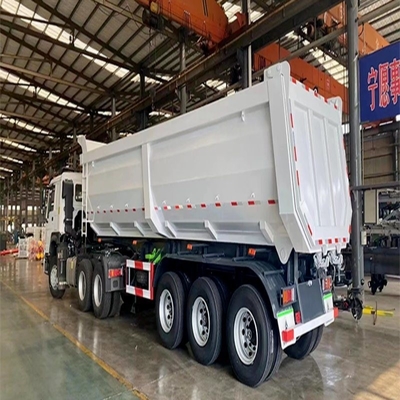 Acero de trabajo pesado 3 ejes Lowboy remolque 60 80 100 toneladas Lowbed de cama baja camión semi remolque