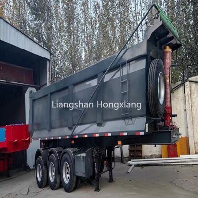 Trailers con remolque en forma de U de 13500X3000X1550 mm personalizados, de 60 toneladas, remolque hidráulico trasero