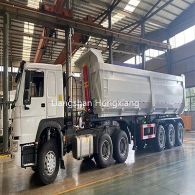 Trailers con remolque en forma de U de 13500X3000X1550 mm personalizados, de 60 toneladas, remolque hidráulico trasero