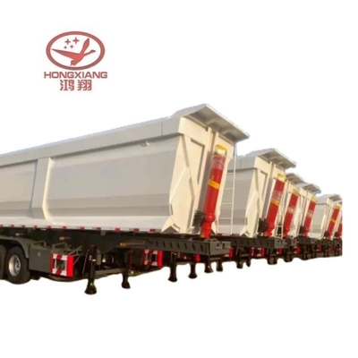 60 toneladas 45cbm U forma hidráulica lateral de descarga de tirador camión semirremolque no auto descarga