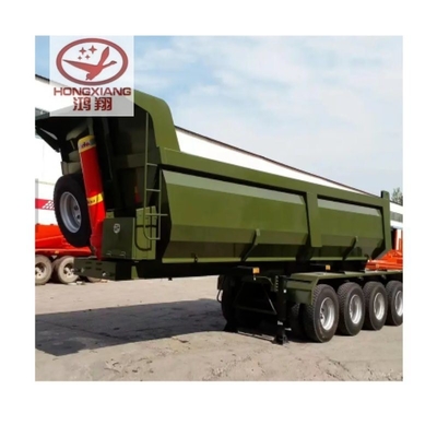 Camión de 40 toneladas 50 toneladas 3ejes tirador lateral / descargador trasero Semirremolques Tractor descargador hidráulico