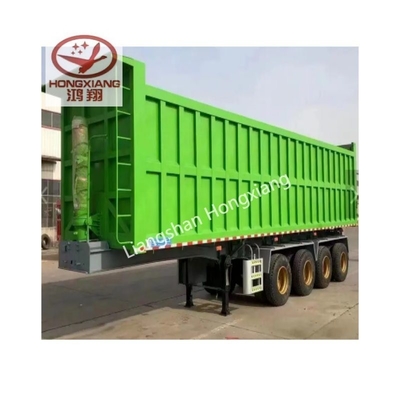 No auto-dumping Tri-axles doble lado de descarga de tirador Semi-remolque diseño de piso plano