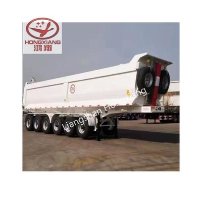 No auto-dumping Tri-axles doble lado de descarga de tirador Semi-remolque diseño de piso plano