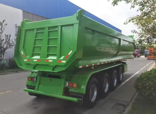 60 toneladas de remolques con remolque trasero en forma de U /remolque de camión con remolque trasero con remolque trasero de tres ejes