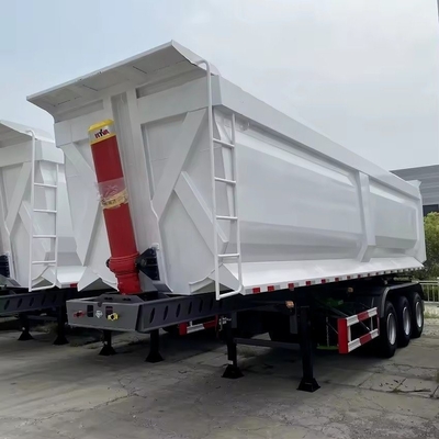 Trailers de tres ejes de 60 a 80 toneladas de cilindrada lateral de descarga hidráulica con remolque de remolque
