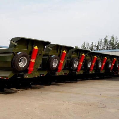 Trailers de tres ejes de 60 a 80 toneladas de cilindrada lateral de descarga hidráulica con remolque de remolque