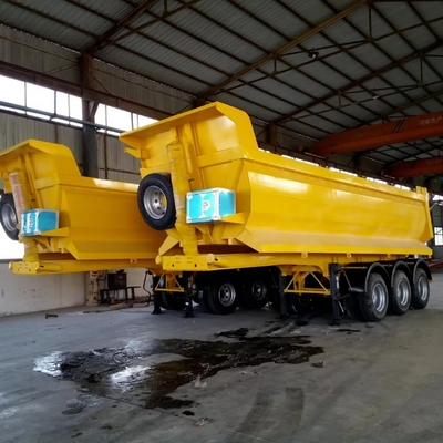 25cbm 32cbm U en forma de extremo trasero tirador descargador camión semi-remolque neumático de remolque 12r22.5